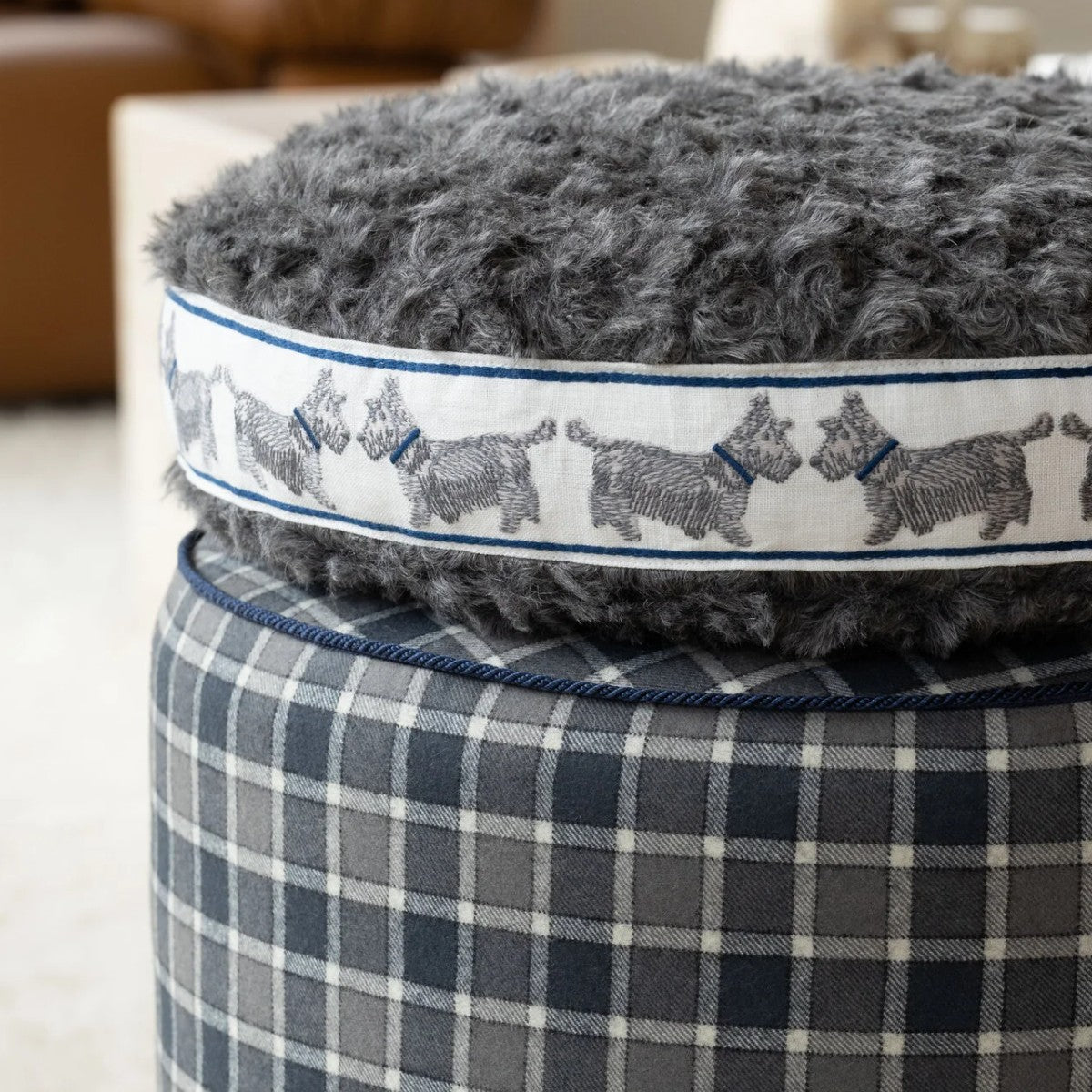 Samuel and Sons | Scottie Embroidered Border