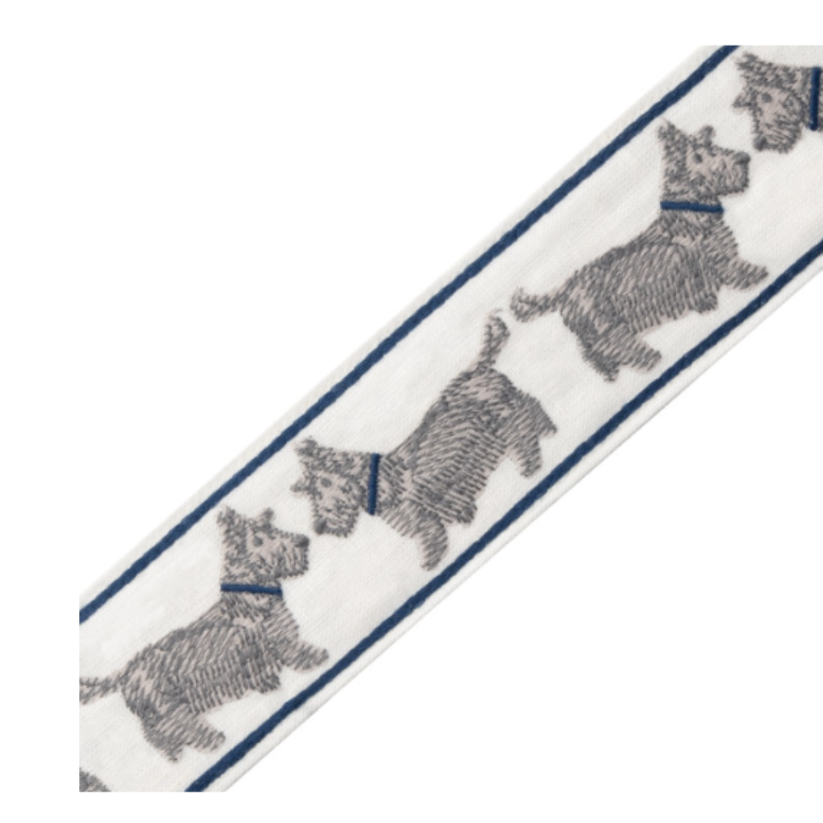 Samuel and Sons | Scottie Embroidered Border