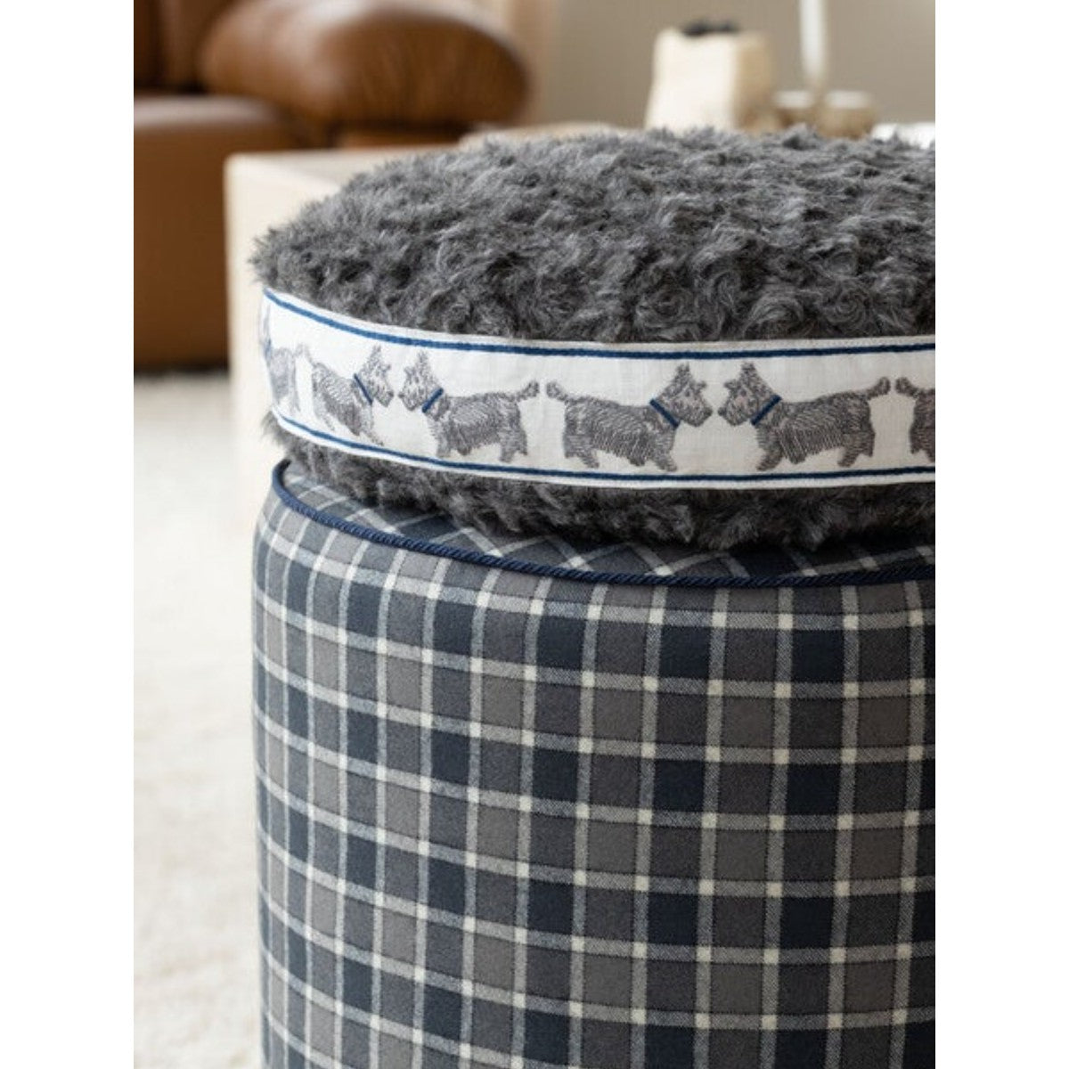 Samuel and Sons | Scottie Embroidered Border