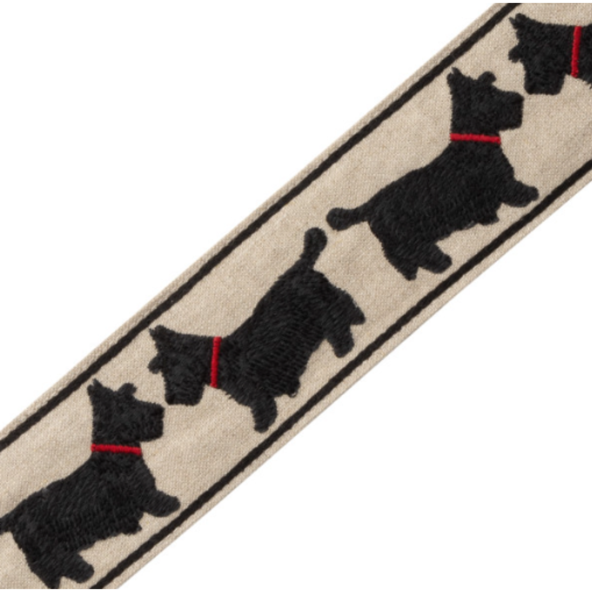 Samuel and Sons | Scottie Embroidered Border