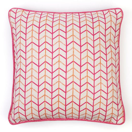Christopher Farr Cloth |  Belge Reversible Cushion Hot Pink