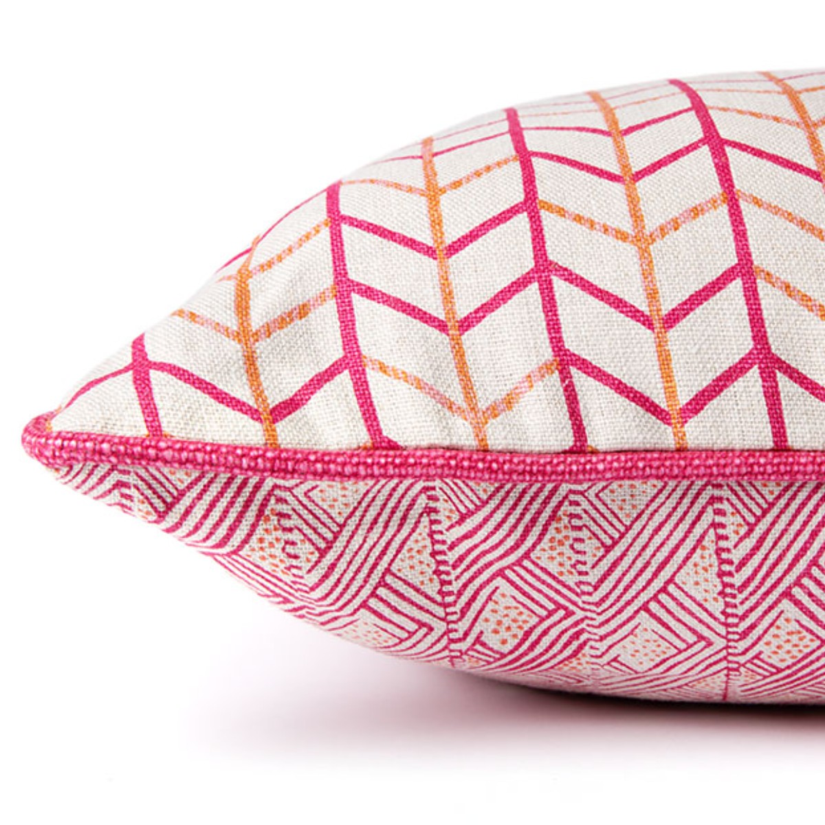 Christopher Farr Cloth |  Belge Reversible Cushion Hot Pink
