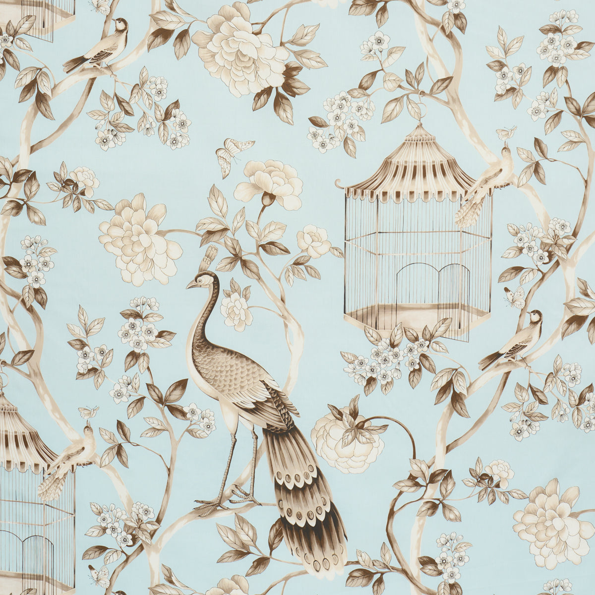 Schumacher | Oiseaux et Fleurs fabric - 173440