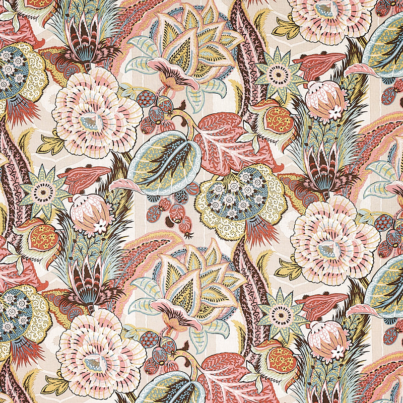 Schumacher | Zanzibar Linen Print fabric - 173525