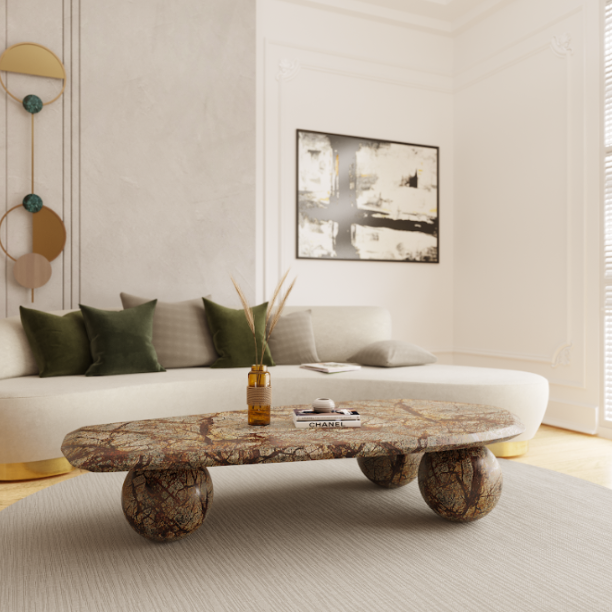 Marble Furniture | Distorted Globe Coffee Table