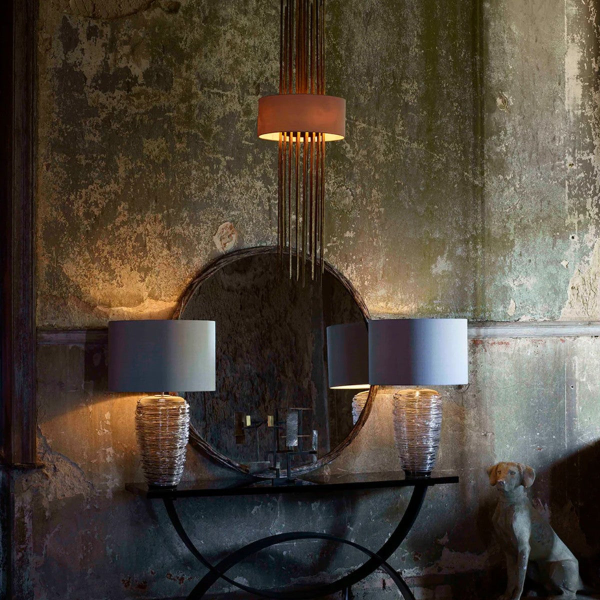 Porta Romana I Laurel Mirror Round
