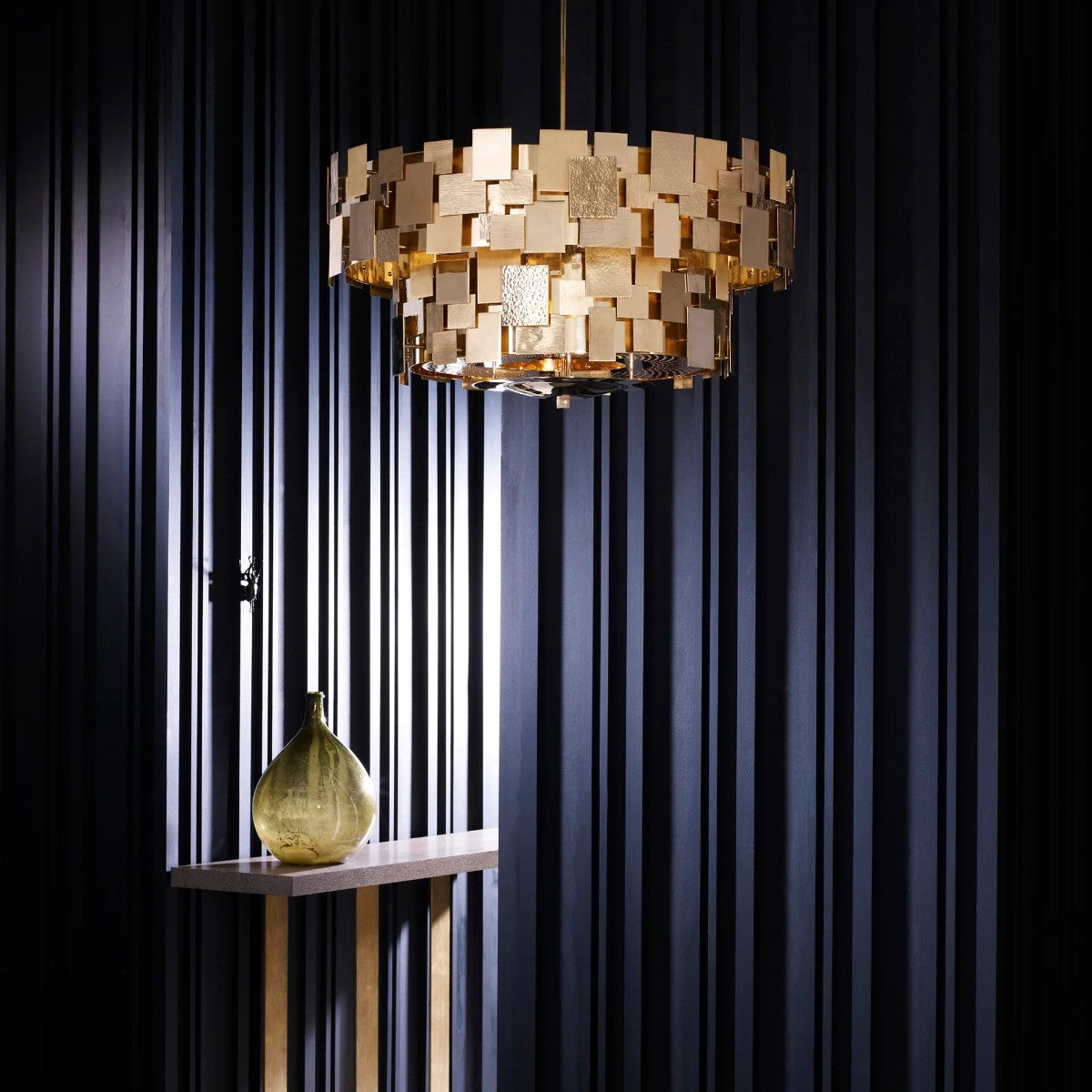 Porta Romana I Luca Chandelier I Brass