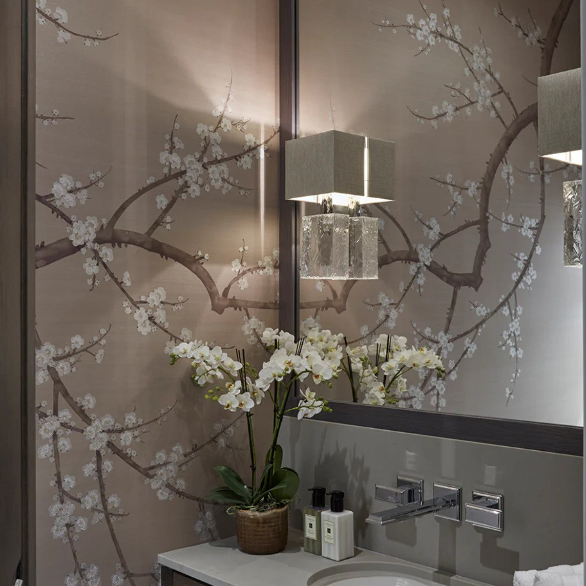 Porta Romana I Marlin Bathroom Wall Light | Perspex with Nickel