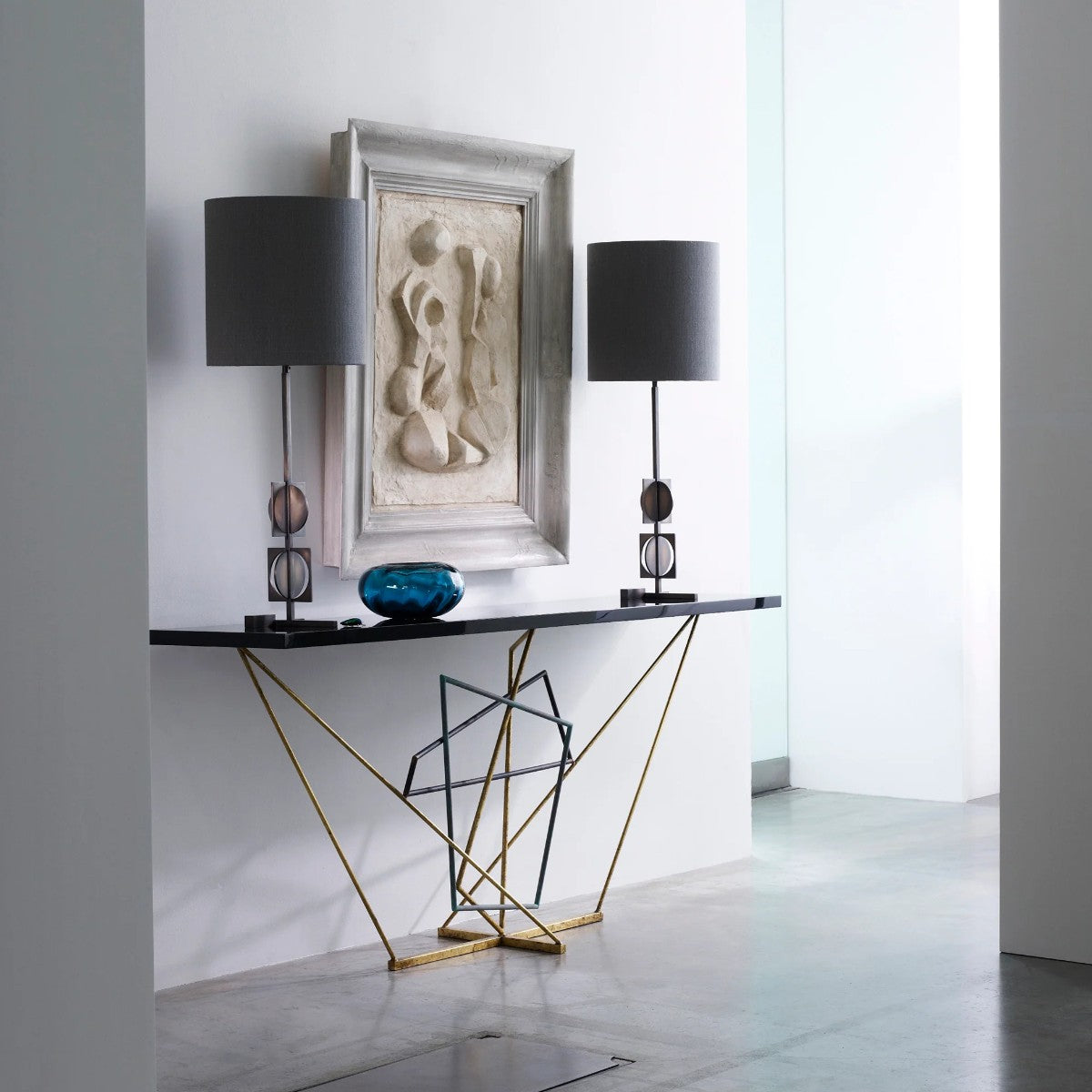 Porta Romana I Rhomboid Console Table