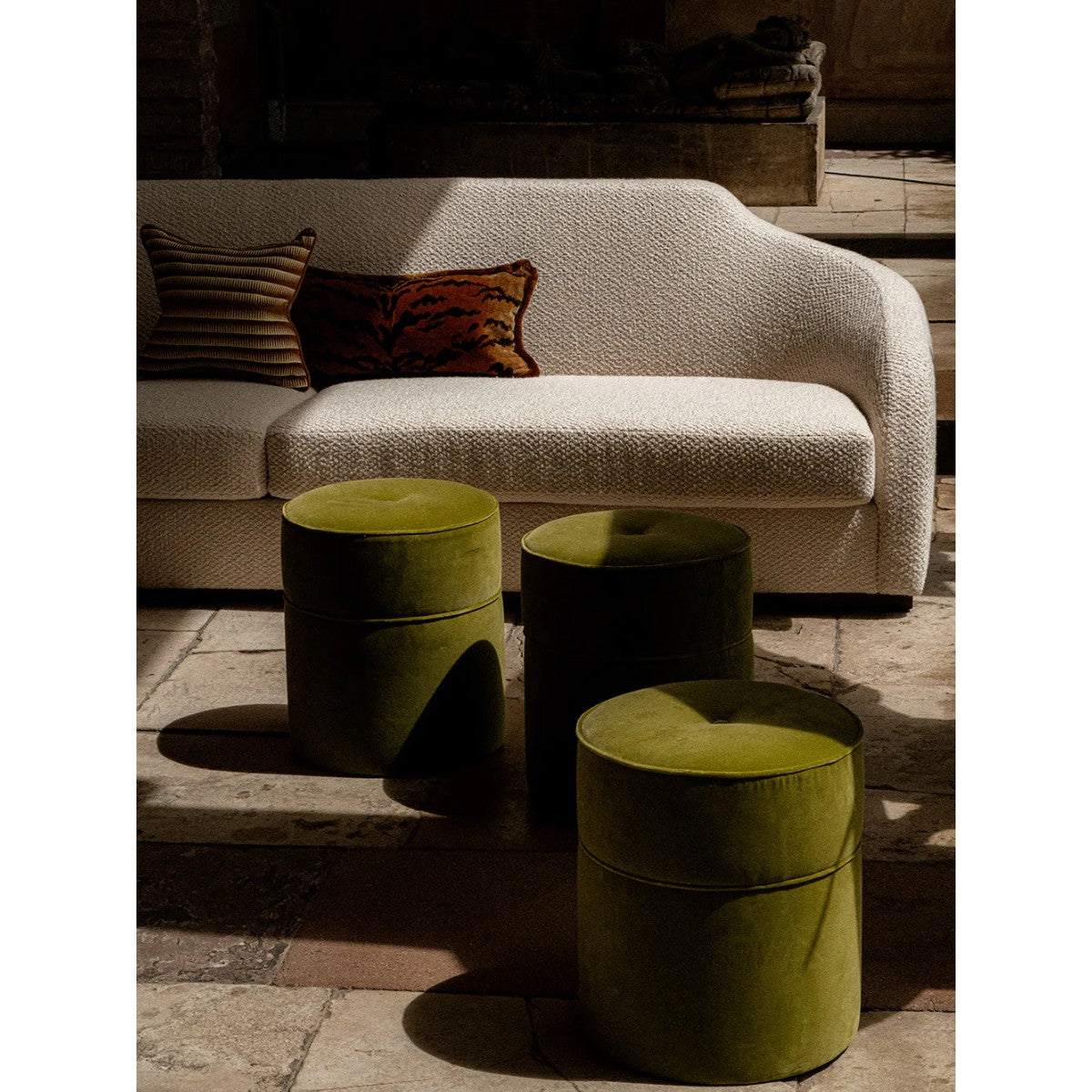 Porta Romana | Round Button Stool