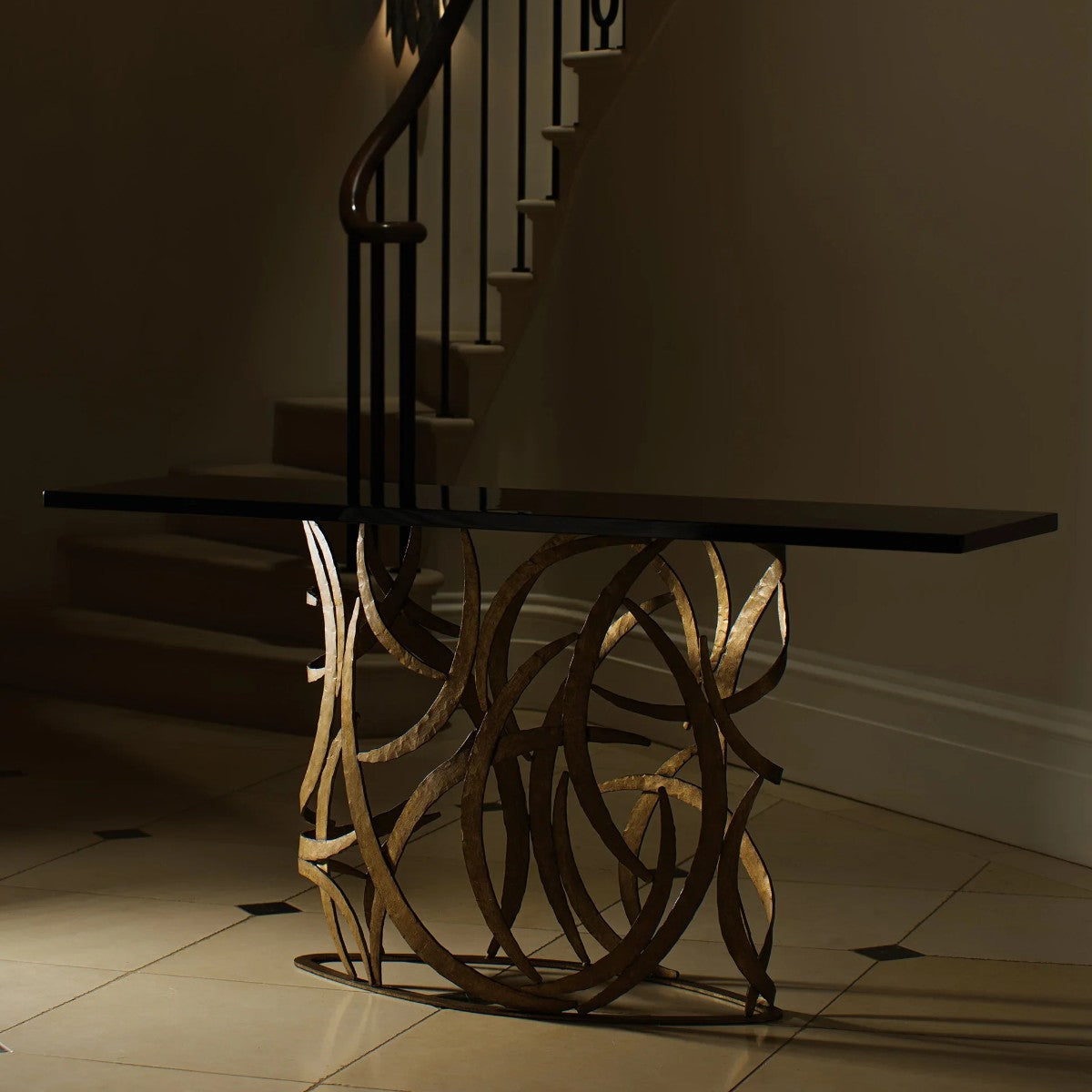 Porta Romana I Elliptical Miro Console Table