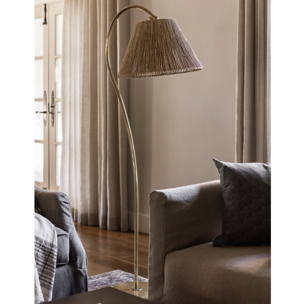 Visual Comfort | Amber Lewis | Dume Large Arched Floor Lamp