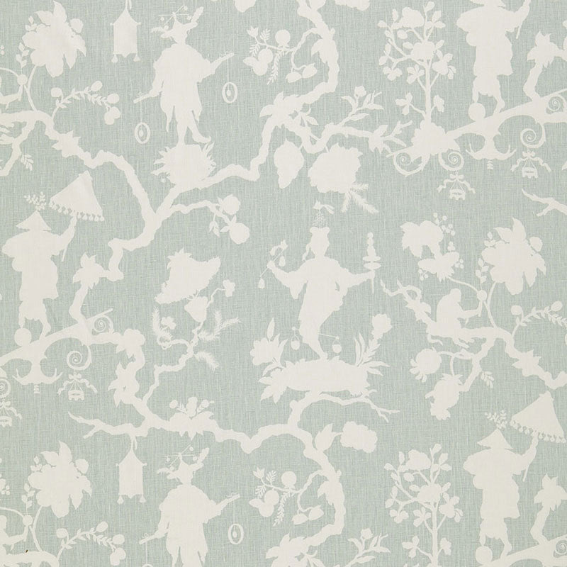 Schumacher | Shantung Silhouette Print fabric - 174580