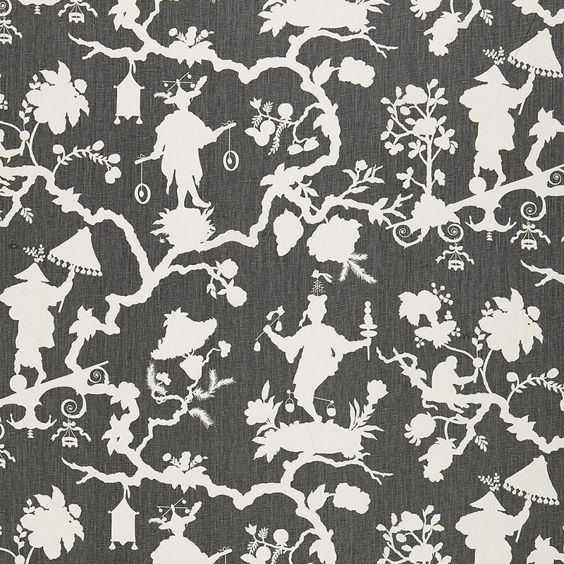 Schumacher | Shantung Silhouette Print fabric - 174581
