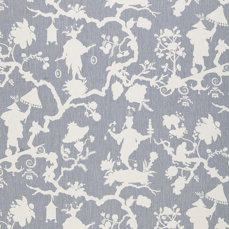 Schumacher | Shantung Silhouette Print fabric - 174582