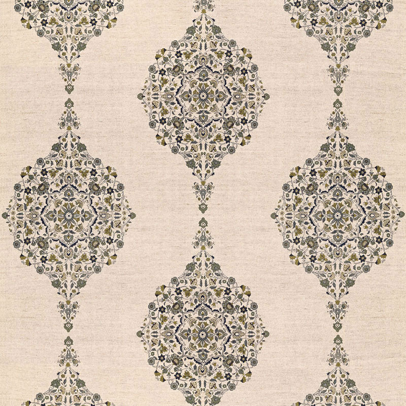 Schumacher | Mehndi Linen Print fabric - 175322
