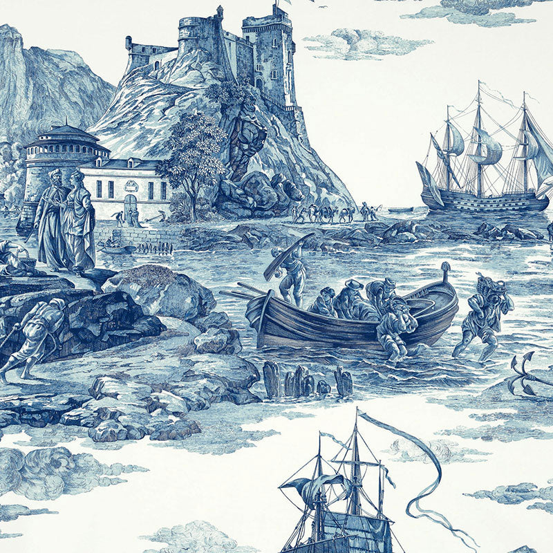 Schumacher | Marine Toile fabric - 176161