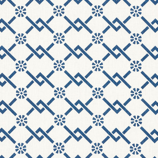 Schumacher | Fretwork Flower fabric - 178310