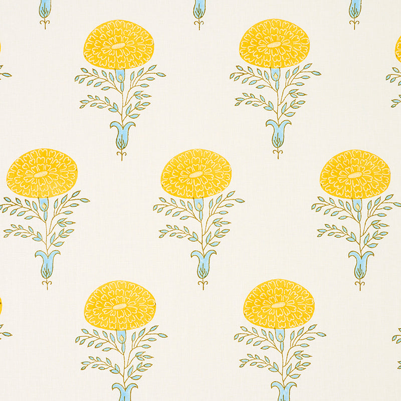 Schumacher | Marigold Hand Block Print fabric - 179320