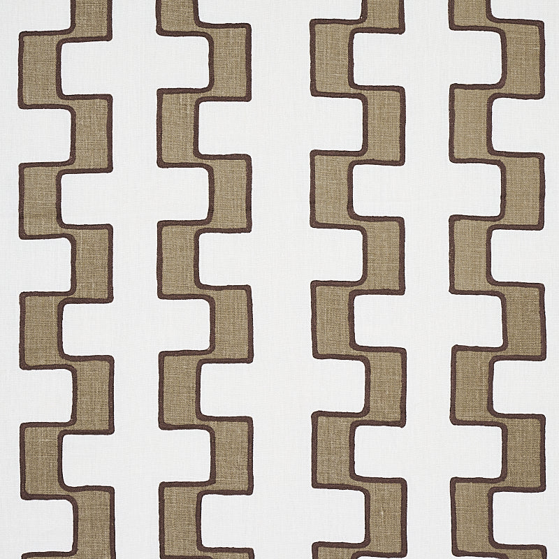 Schumacher | Dixon Embroidered Print Linen fabric - 179680