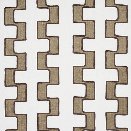 Schumacher | Dixon Embroidered Print Linen fabric - 179680