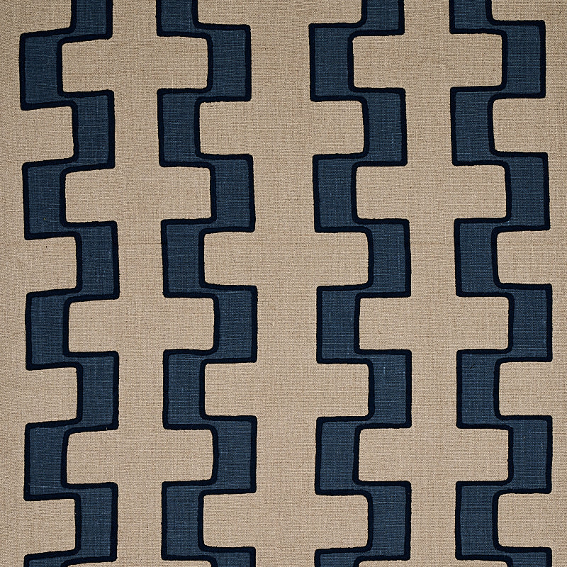 Schumacher | Dixon Embroidered Print Linen fabric - 179682