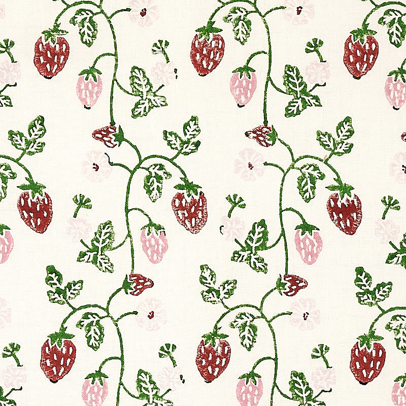 Schumacher | Strawberry Hand Block Print fabric - 179780