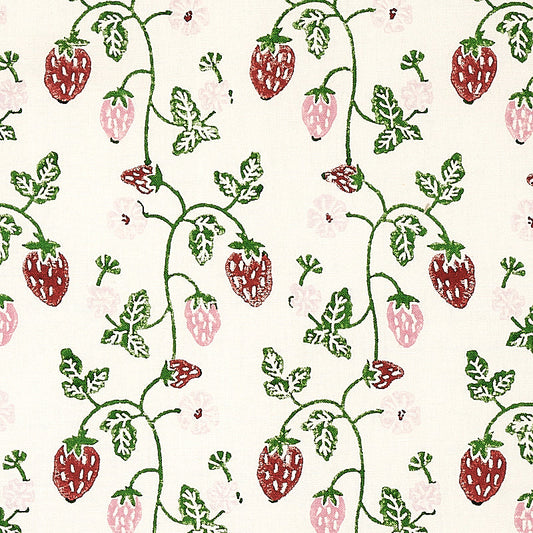 Schumacher | Strawberry Hand Block Print fabric - 179780