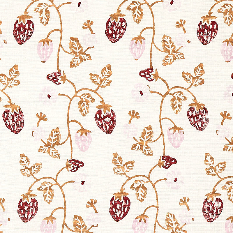 Schumacher | Strawberry Hand Block Print fabric - 179781