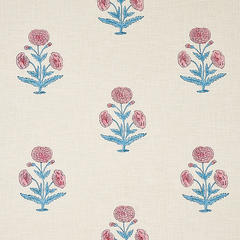 Schumacher | Poppy Hand Block Print fabric - 179840
