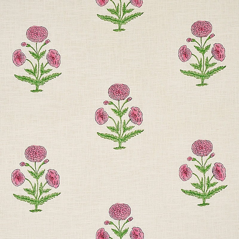 Schumacher | Poppy Hand Block Print fabric - 179842