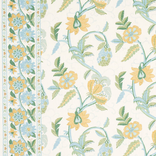 Schumacher | Indali Bordered Linen fabric - 180110