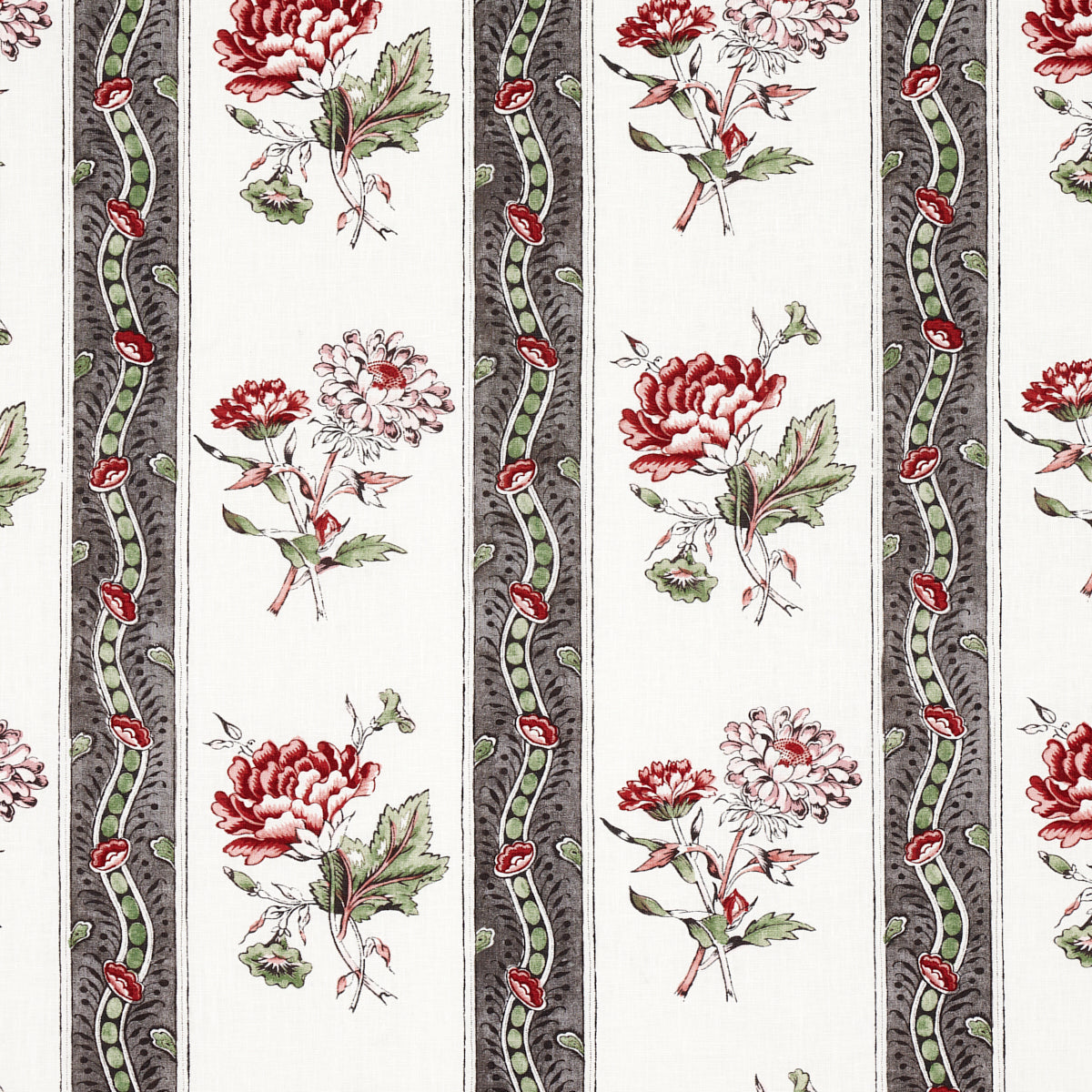 Schumacher | Ariana Floral Stripe fabric - 180242