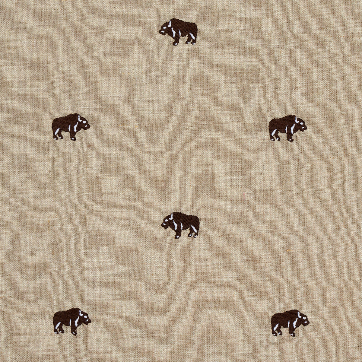 Schumacher | Buffalo Embroidered Linen fabric - 180450