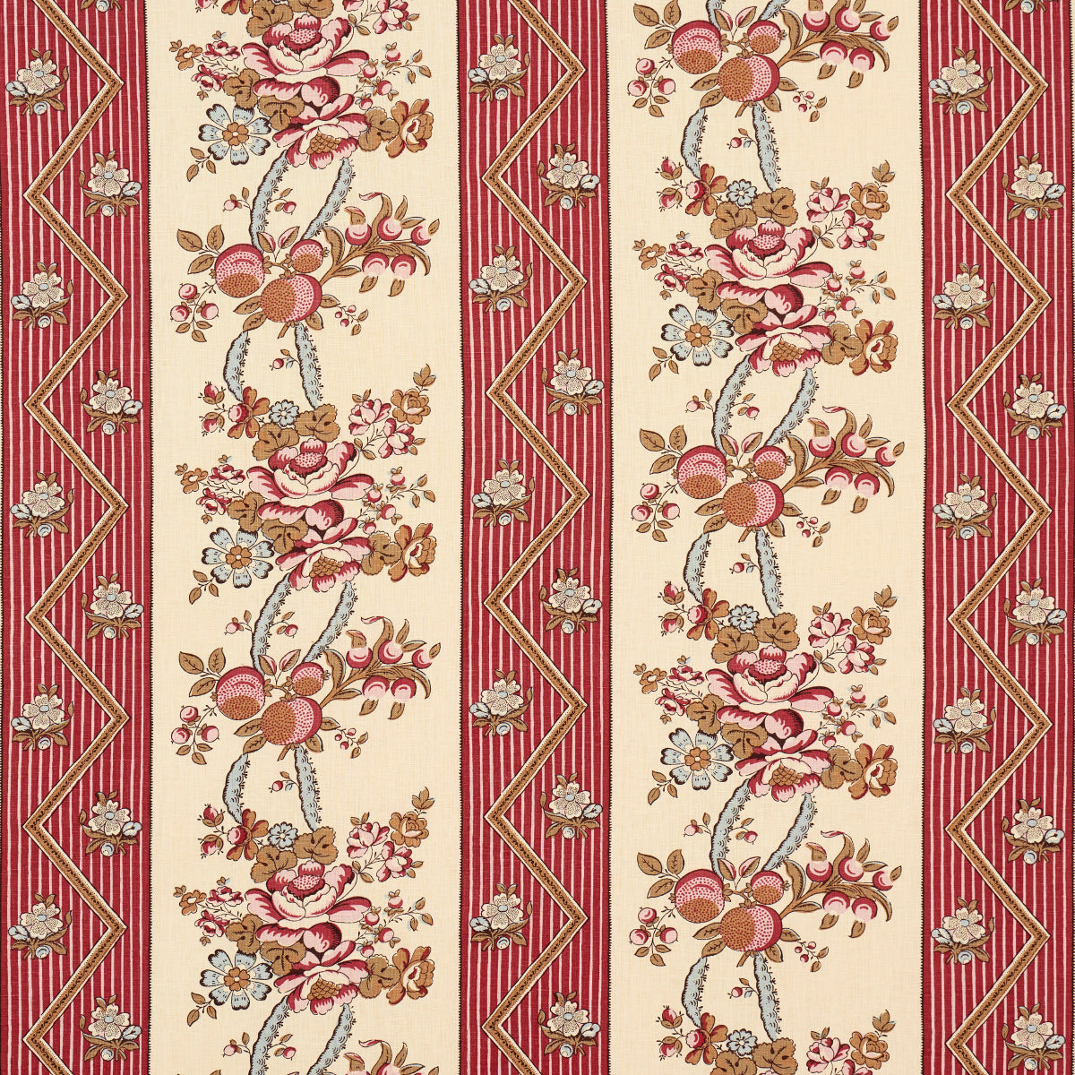 Schumacher | Sylvain Floral Stripe fabric - 181740