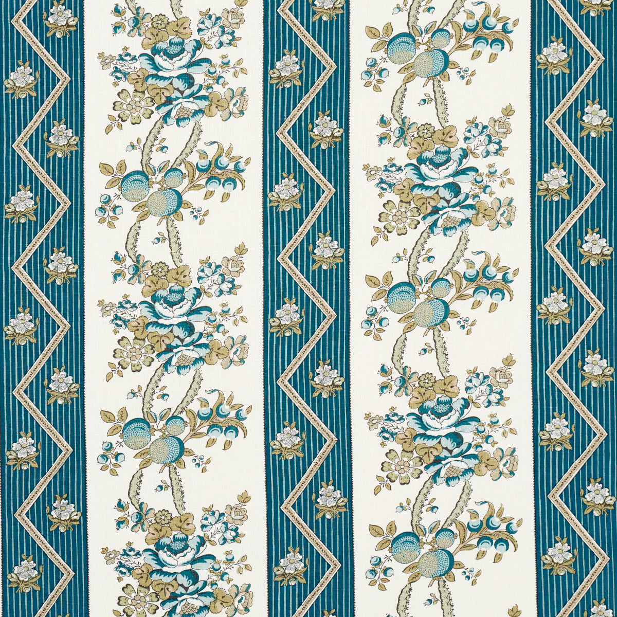 Schumacher | Sylvain Floral Stripe fabric - 181741