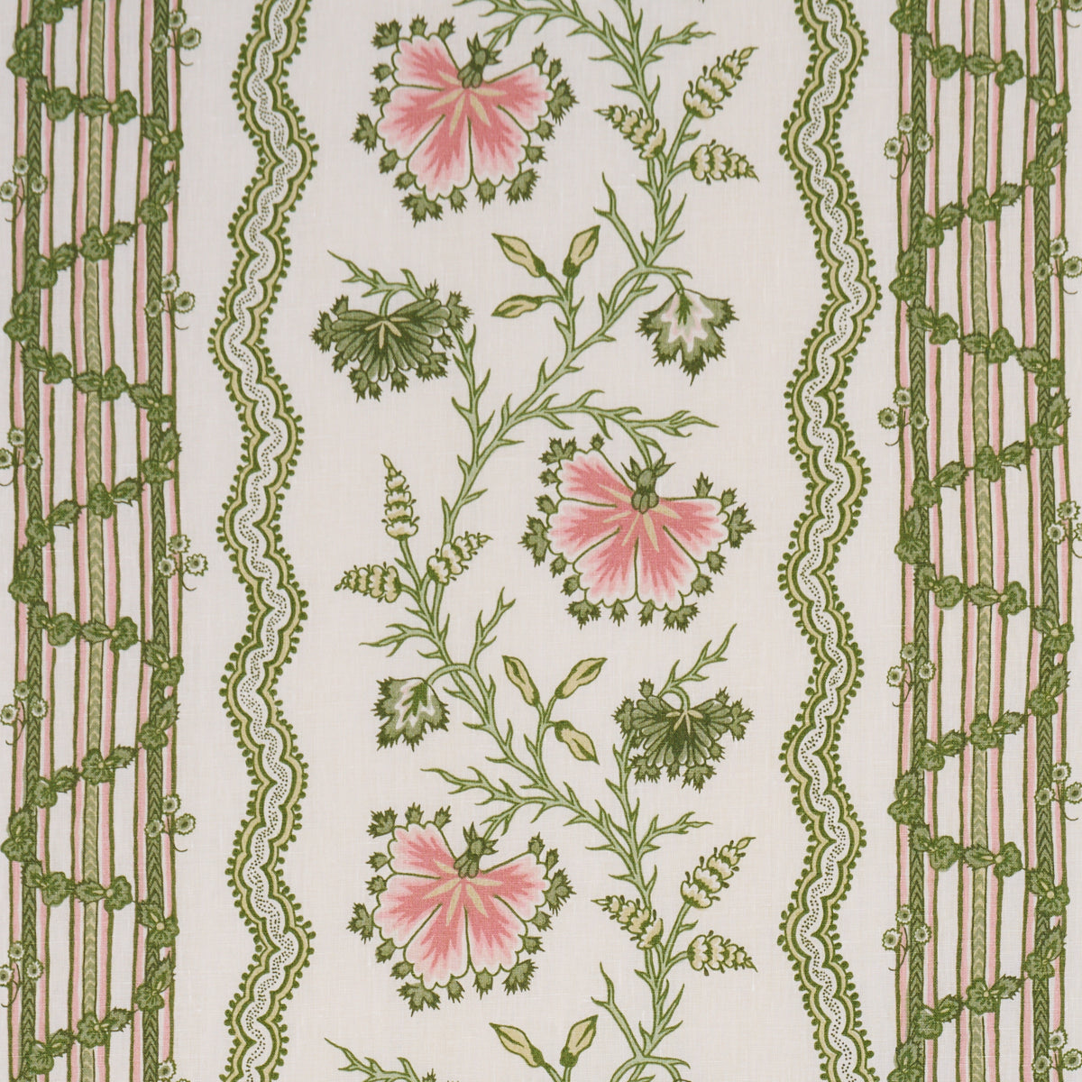 Schumacher | Parvati Floral Stripe fabric - 182711
