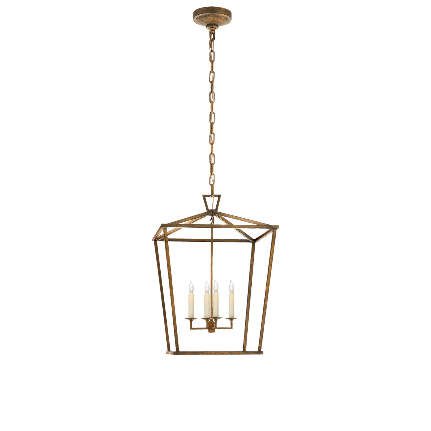 Andrew Martin Darlana Lantern Pendant Light Gilded Iron