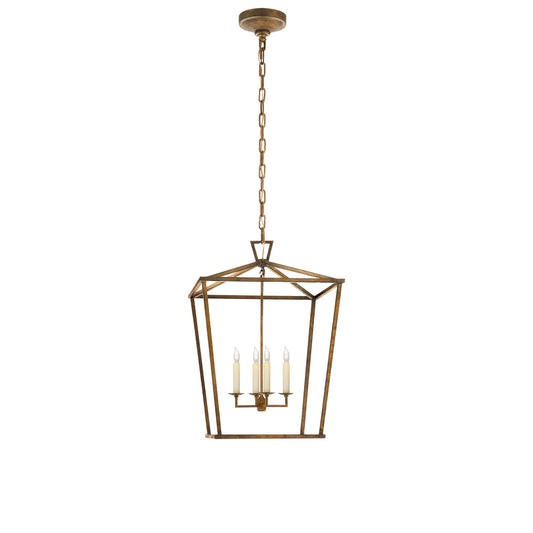 Andrew Martin Darlana Lantern Pendant Light Gilded Iron