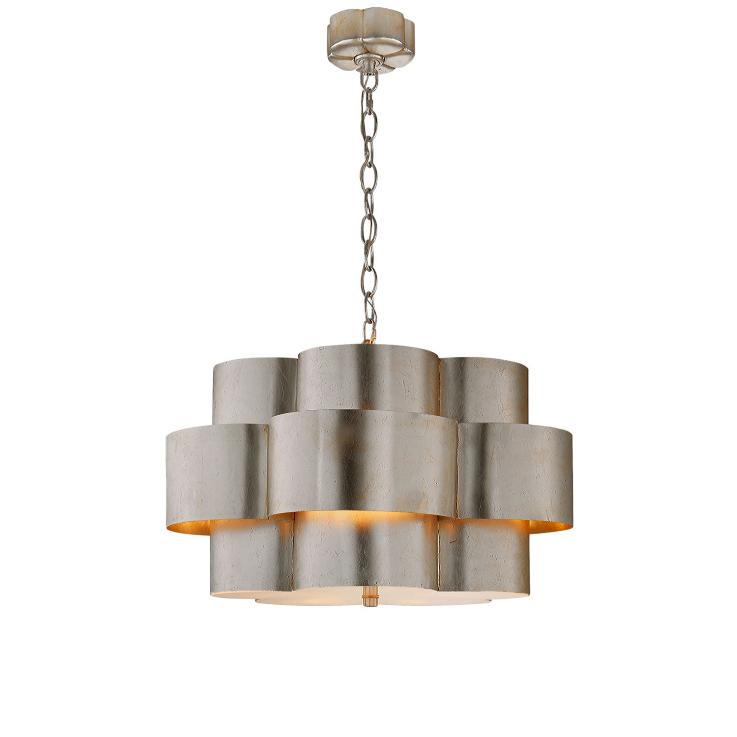 Arabelle Pendant Light in Burnished Silver Leaf