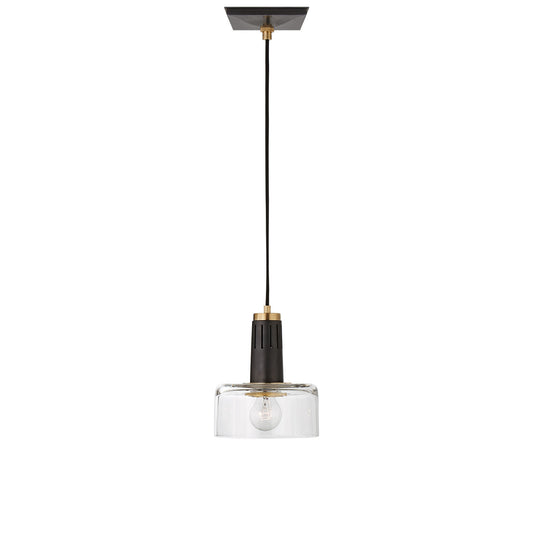 Iris Pendant Light in Bronze and Antique Brass