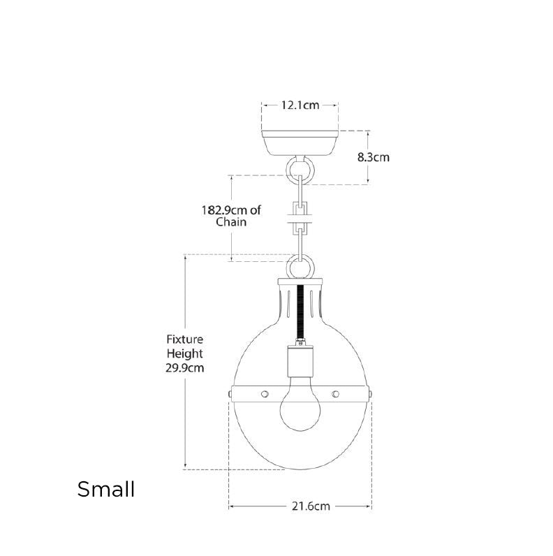 Hicks Pendant Light Small dimensions
