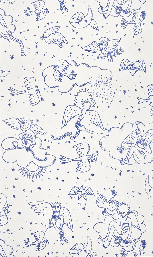 Pierre Frey Le Monde Parall'Aile - Bleu
