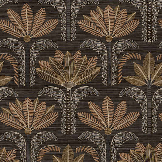 Casamance | Dattara wallcovering - Ébène/mordoré