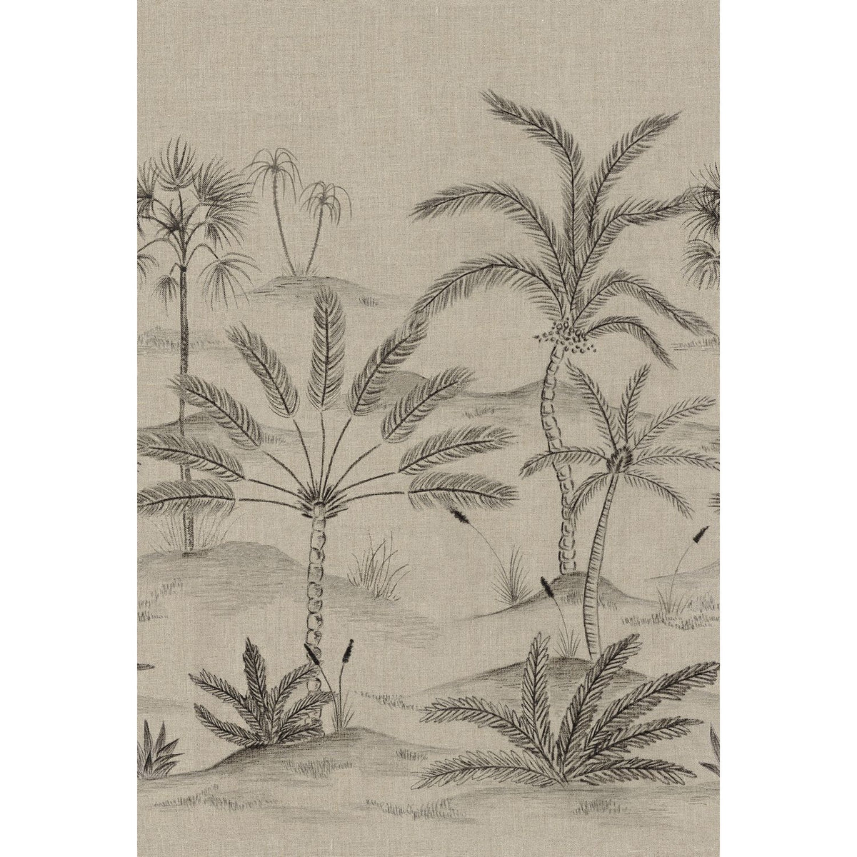 Casamance | Skoura wallcovering - Lin/noir