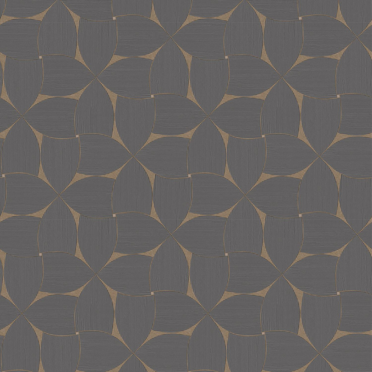 Casamance | Sienna wallcovering - Anthracite/doré