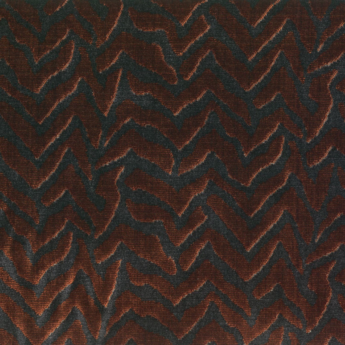 Casamance | Silhouette fabric - Acajou Anthracite