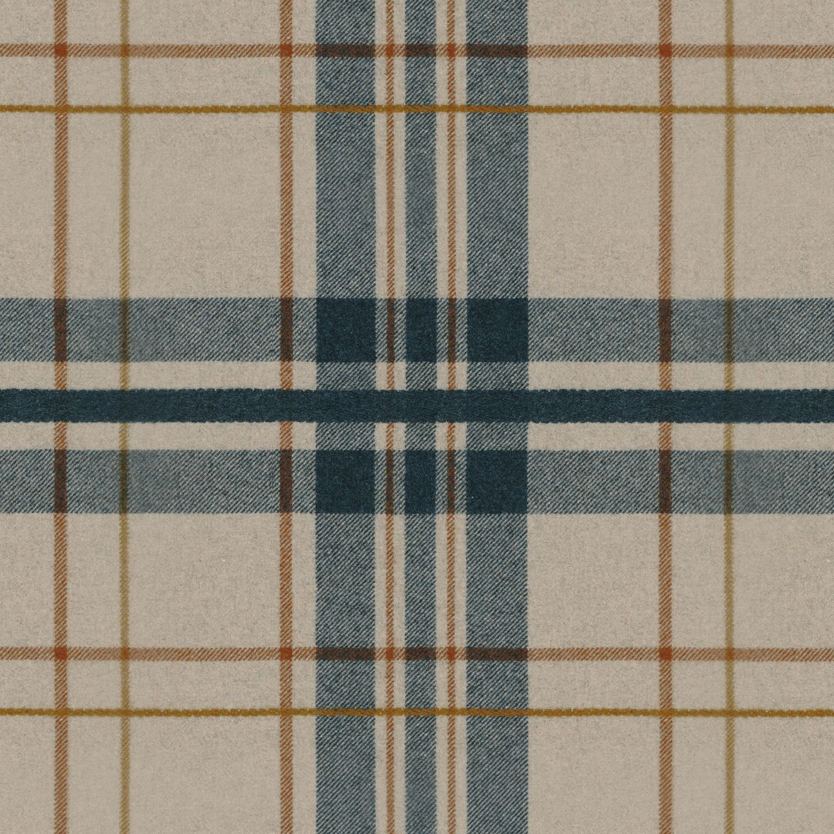 Casamance | Highlands fabric - Pétrole Orange