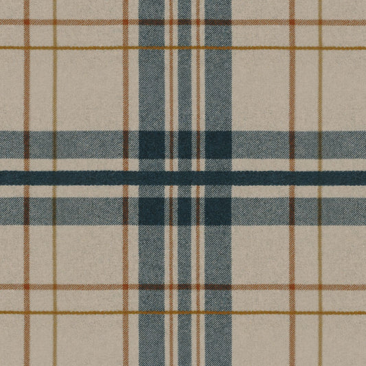 Casamance | Highlands fabric - Pétrole Orange