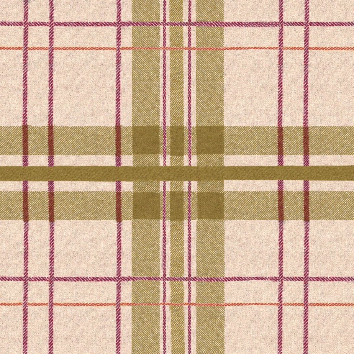 Casamance | Highlands fabric - Olive Lie De Vin